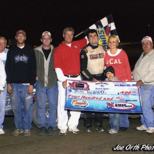 crew in victory lane 